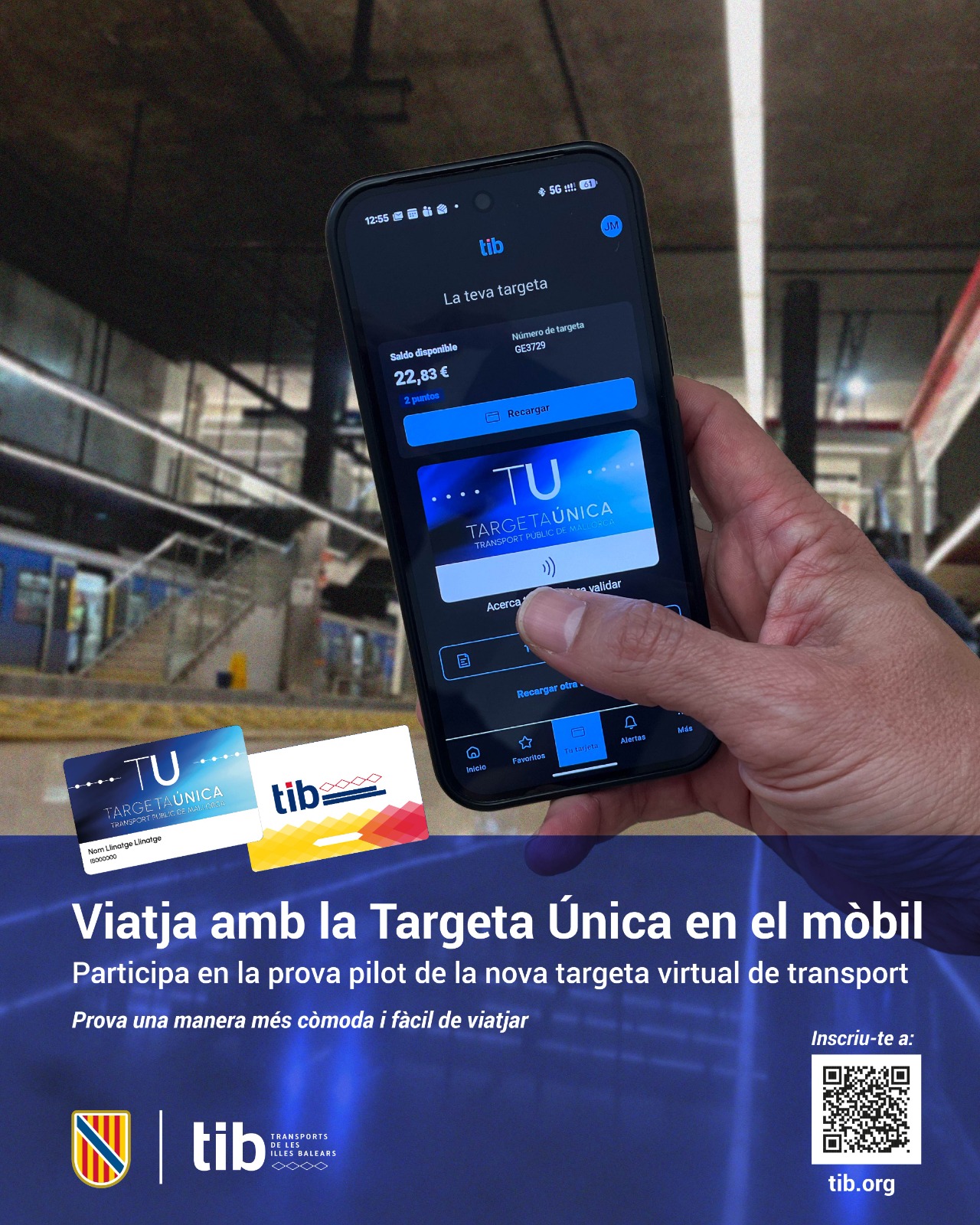El Govern inicia la prova pilot de la Targeta Única de transport públic en dispositius mòbils per als usuaris del metro