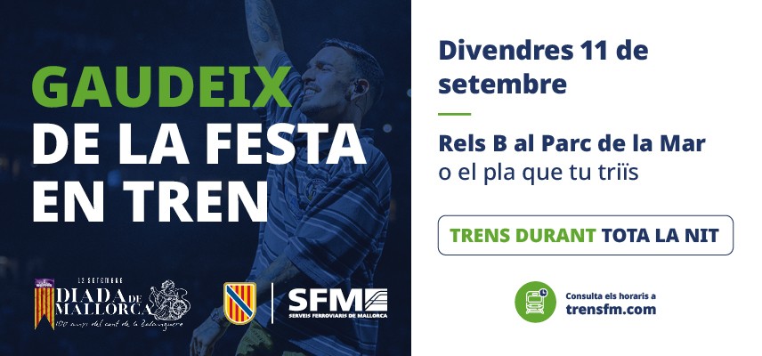 SFM ofrecerá servicio especial de tren durante la noche del viernes con motivo del concierto de Rels B en Palma
