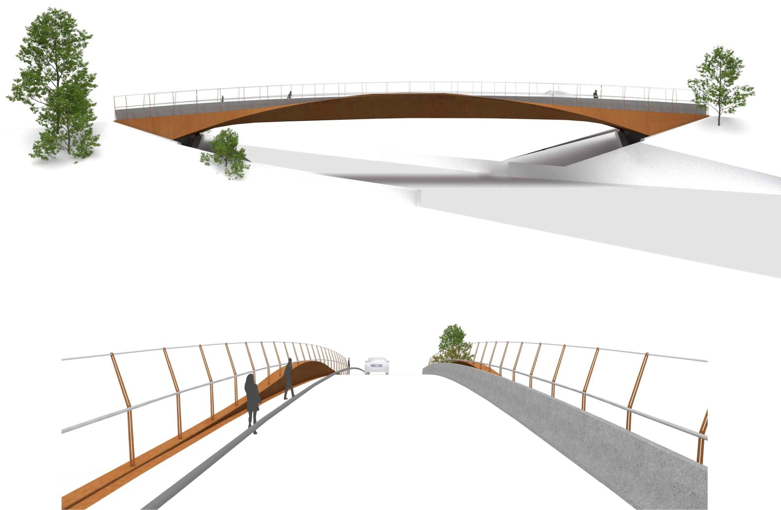 Imatge que mostra el pont que es construirà per suprimir el pas a nivell del Camí des Moliners, a Santa Maria del Camí.