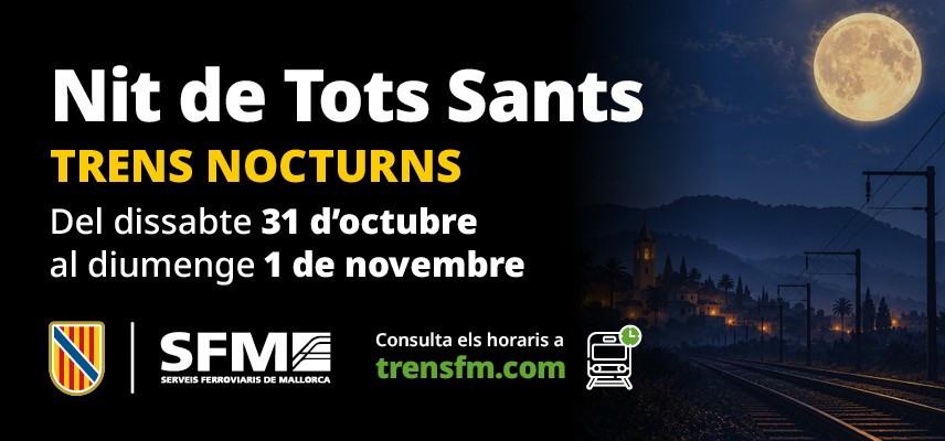 SFM habilita trens nocturns la nit de Tots Sants