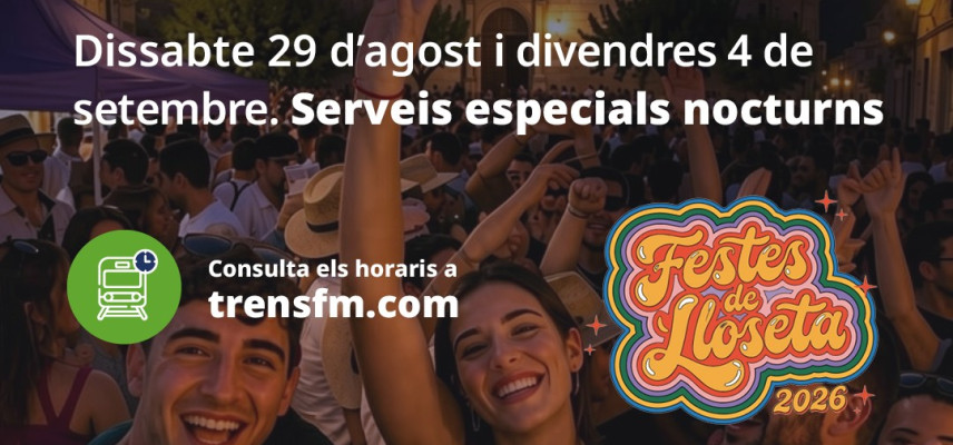 SFM habilita trens nocturns amb motiu de les festes patronals de Lloseta