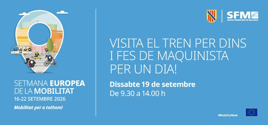 Visita el tren per dins i fes de maquinista per un dia!